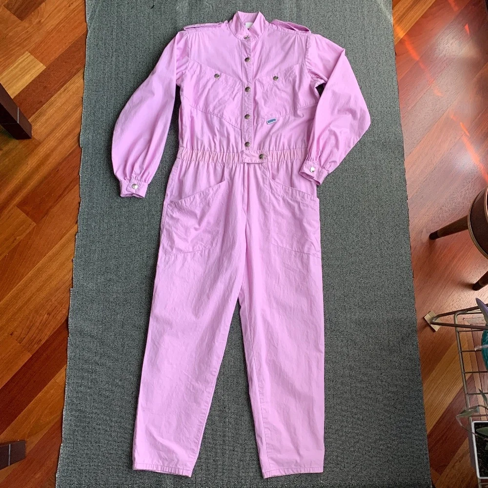 Jumpsuit Pastel Purple Vintage Coveralls for Junior Girls - Picture 6 of 17